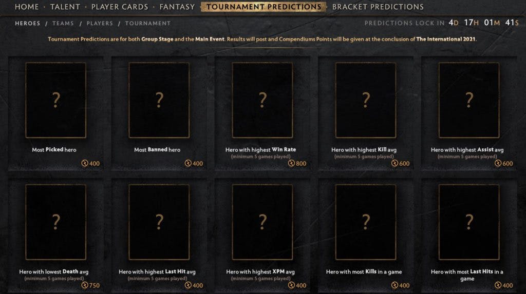 Tournament Predictions are an excellent way to show your grasp on the current meta.