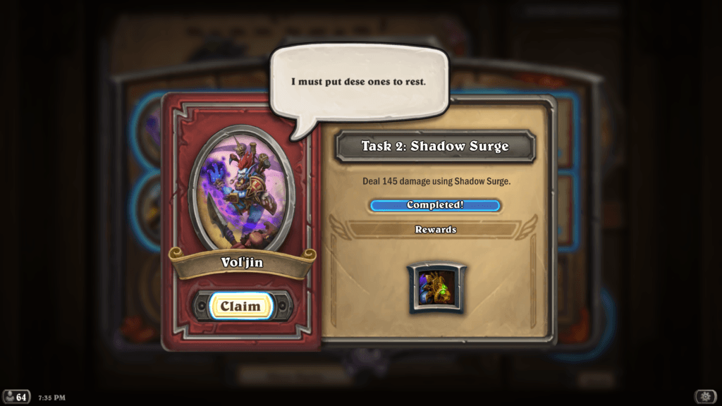 Claim your task rewards