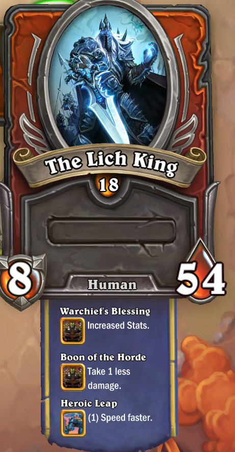 The Lich King, a Human in the Horde