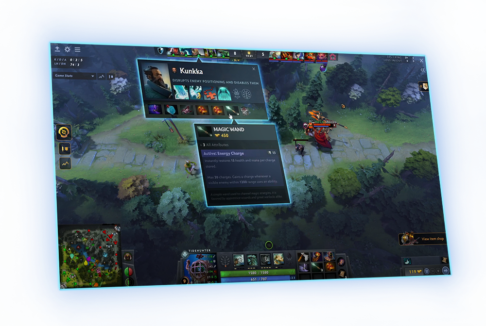 Hover your mouse over an ability or item to see its full tooltip information. Image Credit: <a href="https://www.dota2.com/newsentry/2998826055793257220" target="_blank" rel="noreferrer noopener nofollow">Valve</a>.