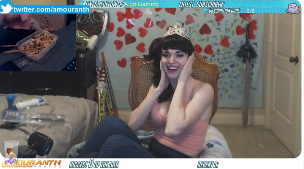 One of Amouranth's early streams