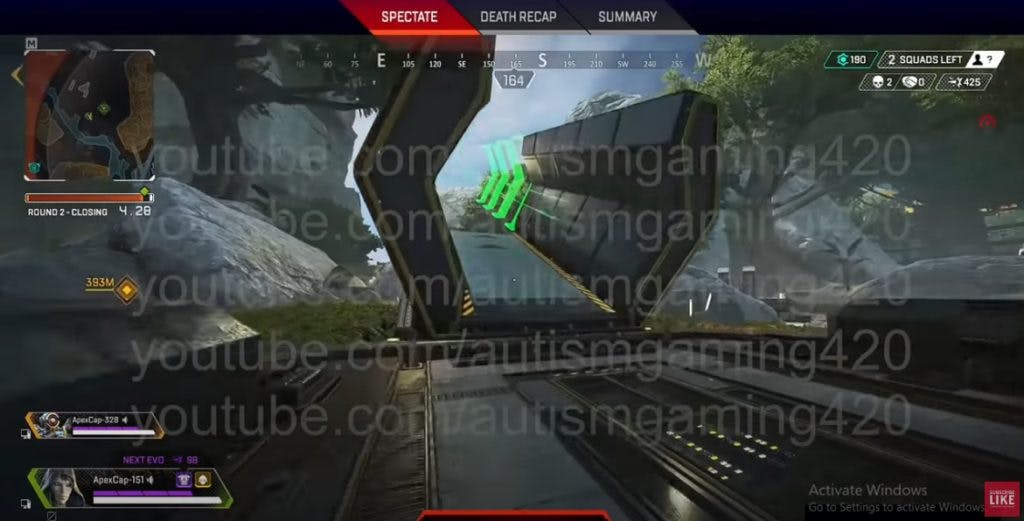 The leaked footage shows speed ramps which fire players who pass through them
