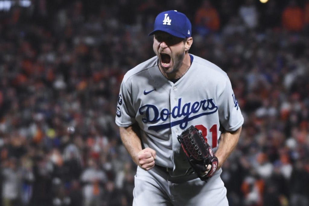 Dodgers Pitcher Max Scherzer, currently on a $34m contract