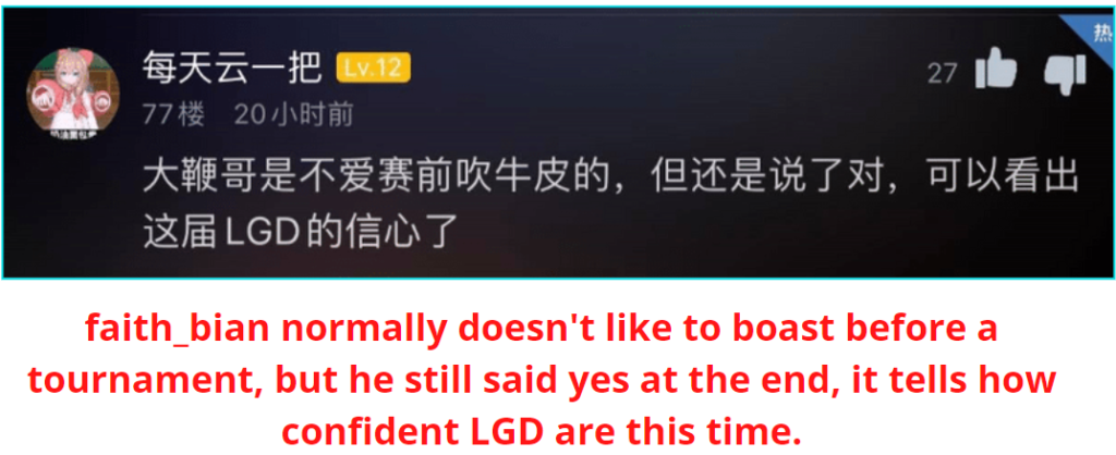 Top Comment on CN forum