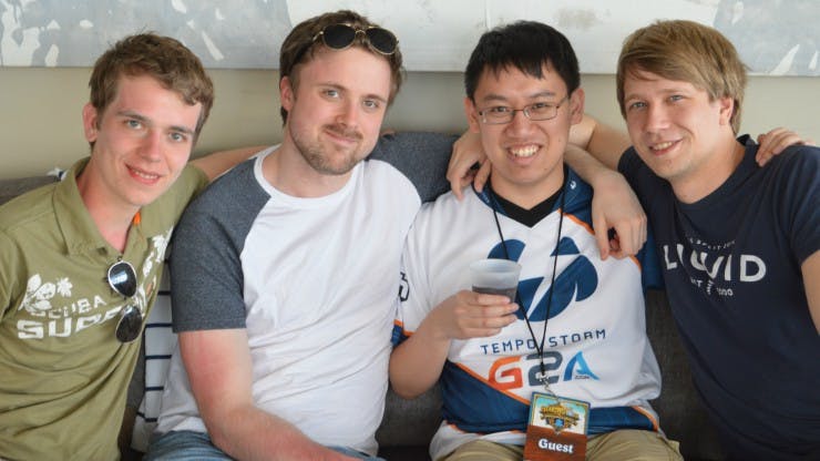 Trump with Thijs, Forsen, and Savjz after joining Tempo Storm - Image by Tempo Storm