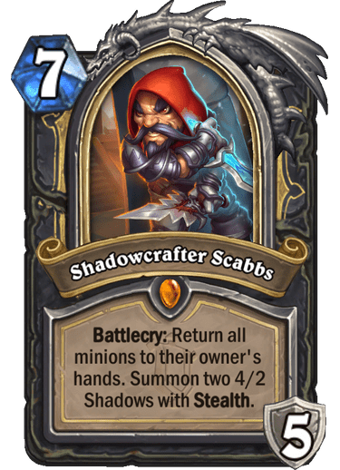 <em>Sneaking behind enemy lines isn't so different from being a line cook. People are hostile, something's on fire, and your only hope is to get out of there with all your fingers.</em><br>  <strong>Alterac Valley's Hero Card reveled</strong> <br> <strong>Hero Power: </strong>Sleight of Hand (0 Mana) The next card you play this turn costs 2 less.