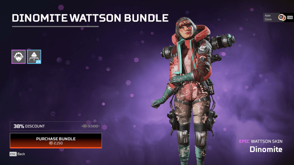 Wattson's Dinomite skin is back on sale for Black Friday