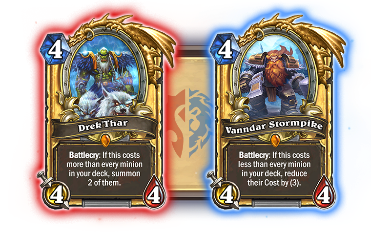 Drek’Thar and Vanndar Stormpike cards. Image via Blizzard Entertainment.