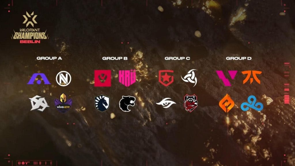 The VALORANT Champions groups. Image via Riot Games.
