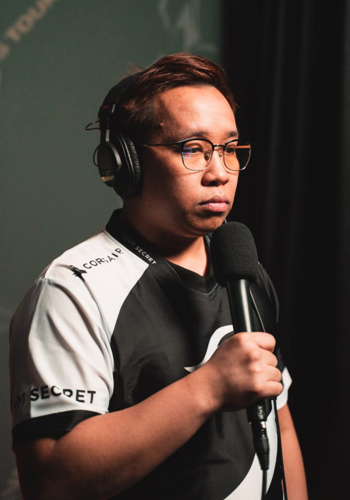 BORKUM speaks with Esports.gg after Team Secret's loss to Acend. (RIOT GAMES/Jianhua Chen)