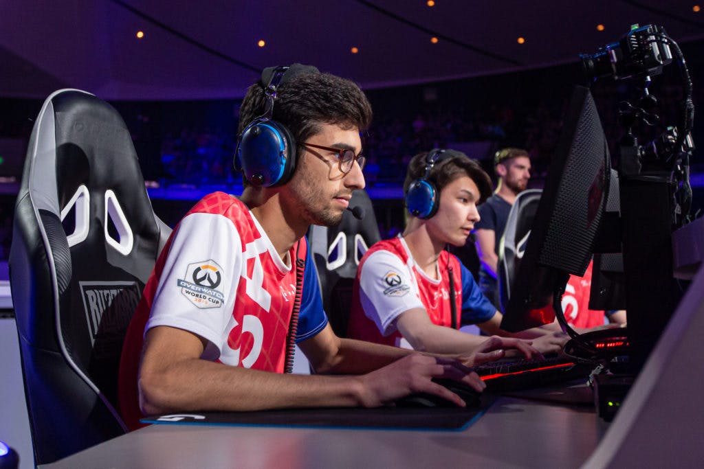 Corey competes at the Overwatch World Cup in 2019. Image via Blizzard Entertainment.