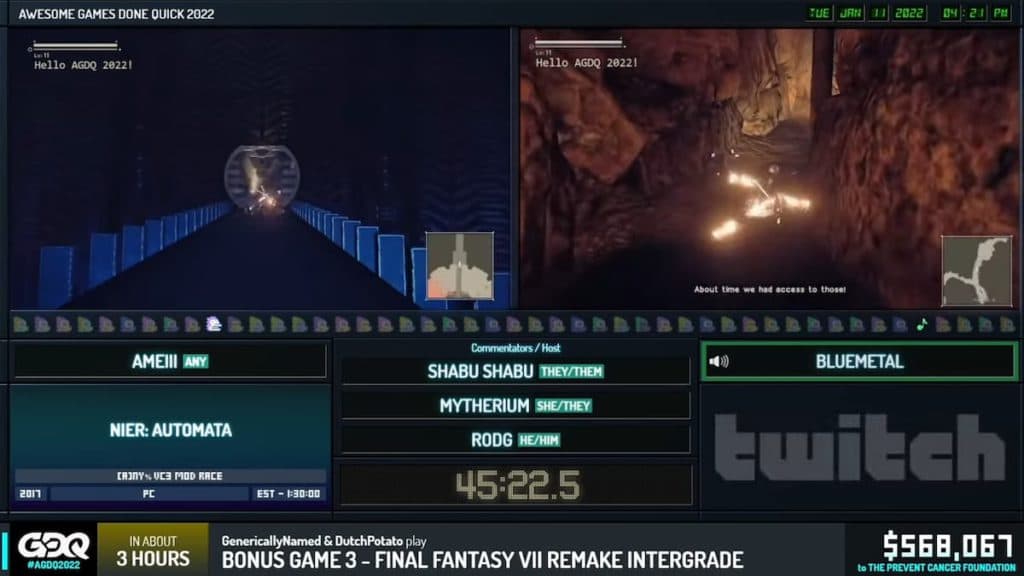 AGDQ featured races and solo speedruns in its record-breaking marathon (Image via Games Done Quick)