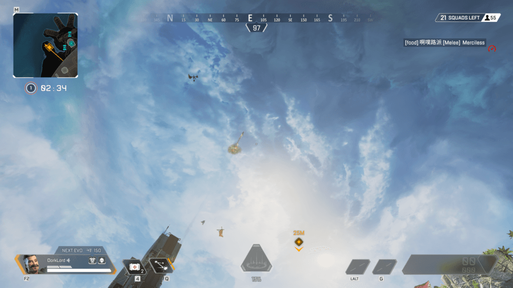 An aircraft gets shot down after a dogfight just around the North Pad area of Stormpoint.