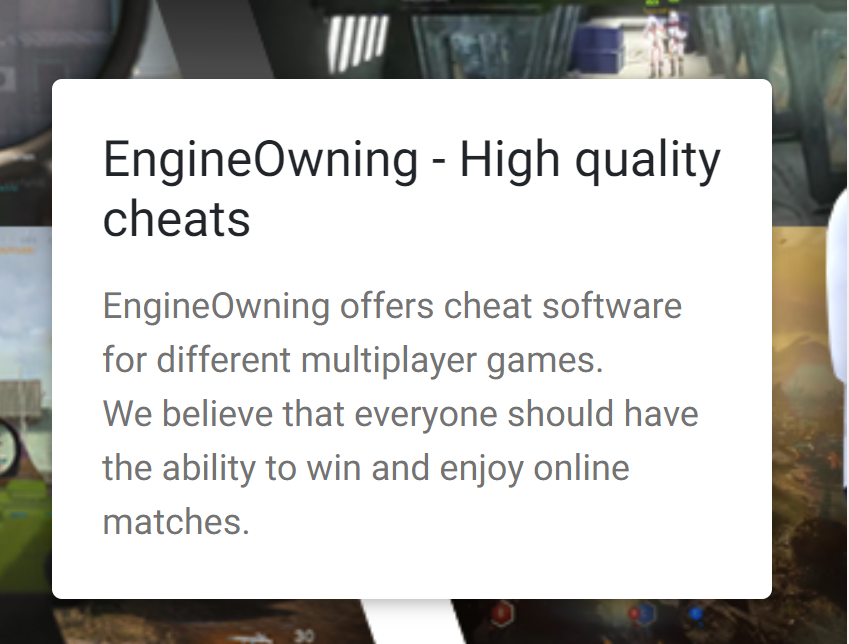 EngineOwning's Creed On The Homepage Of Their Website