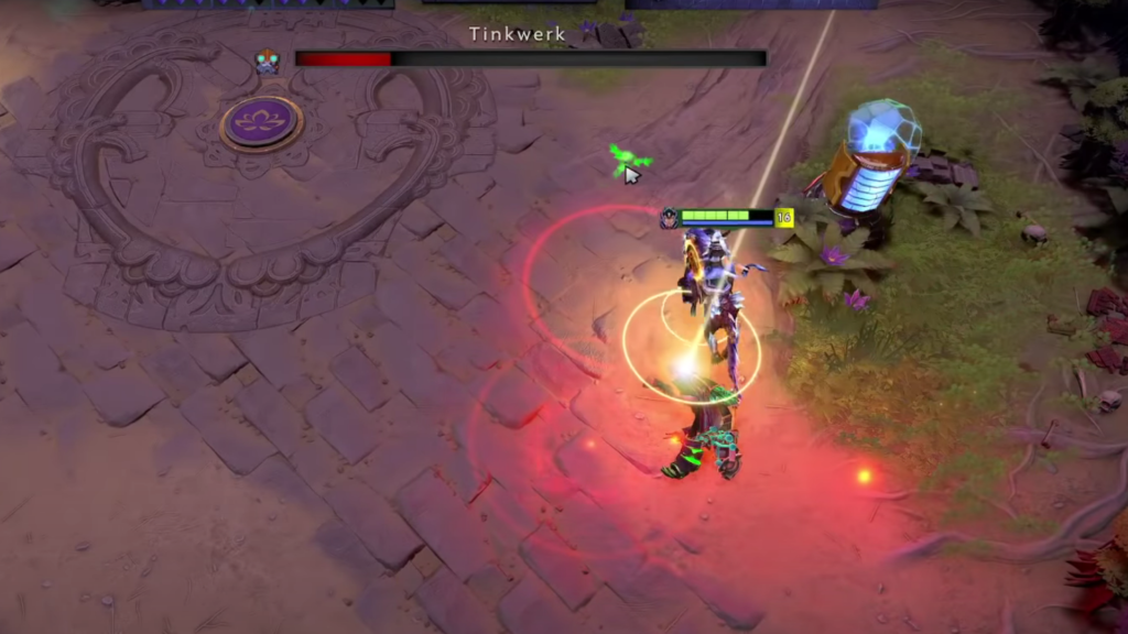 Indicators that mark where heroes will be hexed - dodge and right-click wisely