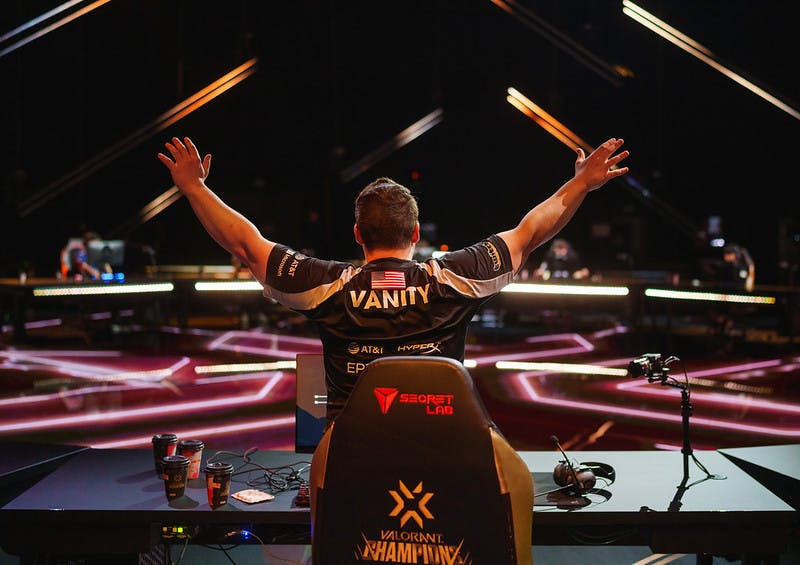 POTSDAM, GERMANY - DECEMBER 7: Antony “vanity” Malaspina of Team Cloud9 competes at the VALORANT Champions Groups Stage on December 7, 2021 in Potsdam, Germany. (Photo by Michal Konkol/Riot Games)