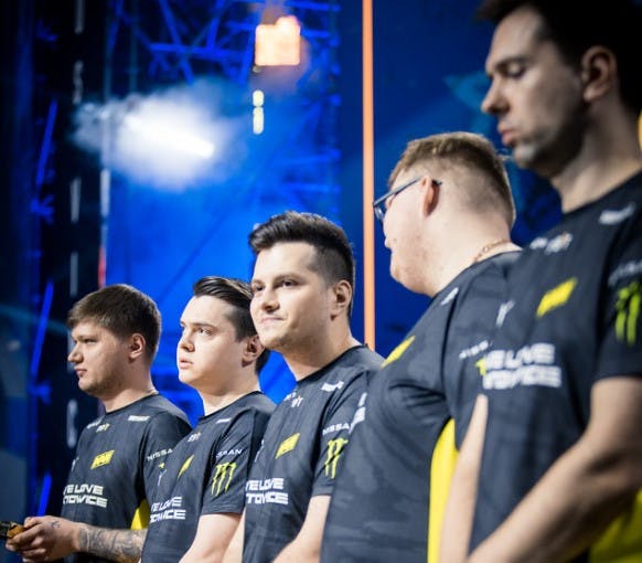 S1mple on stage with his teammates. Photo: Helena Kristiansson/ESL