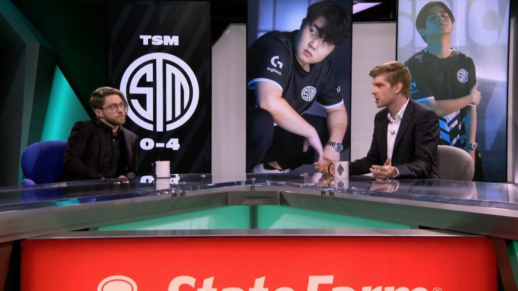 TSM secured their first win of the season over Immortals, after going 0-4 in the first two weeks of the LCS (Image: LCS Twitch stream)