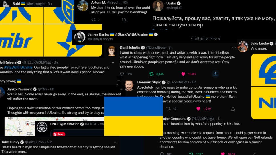 Esports community sends outpouring of support for Ukraine cover image