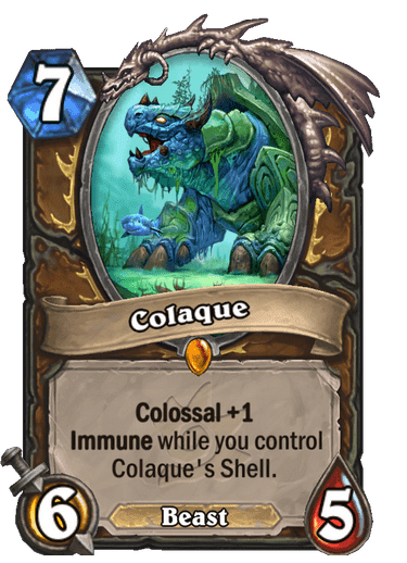 Colaque new Hearthstone Colossal Druid Minion