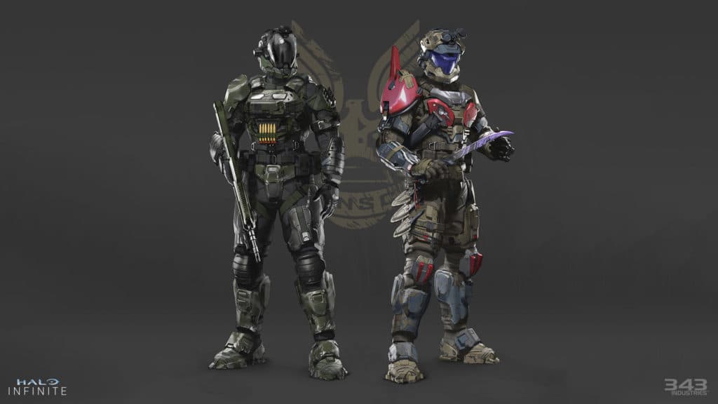 Concept for two of the Halo Infinite's "Lone Wolves" coming in Season 2, Sigrid Eklund and Hieu Dinh