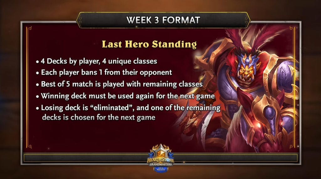 Last Hero Standing format in Hearthstone. Image via Blizzard Entertainment.