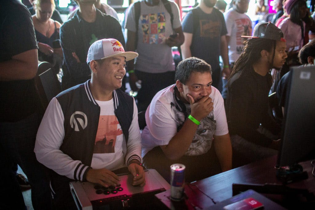 Red Bull athlete Anakin plays Tekken 7 against fans at a Red Bull Conquest Qualifier in Philadelphia, Pennsylvania, USA on 21 September, 2019.a // Colin Kerrigan / Red Bull Content Pool //