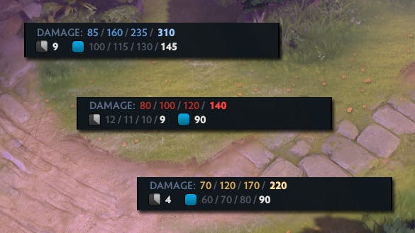 Damage Colors now represent the damage type.