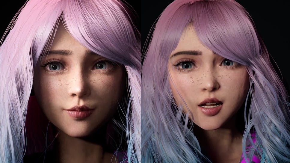 Unreal Engine 4 (left) and Unreal Engine 5 (right)