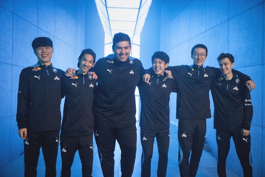 The Cloud9 team just after beating Golden Guardians 3-0. Image Credit: LCS.