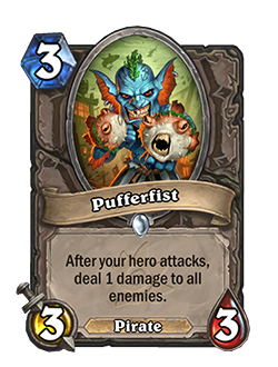 Pufferfist<br>Old: 3 Attack, 4 Health&nbsp;<strong>→</strong>&nbsp;<strong>New: 3 Attack, 3 Health</strong>