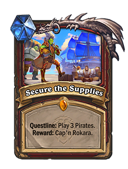 Secure the Supplies (the third portion of the Warrior Questline, Raid the Docks)<br>Old: Play 2 Pirates.&nbsp;<strong>→</strong>&nbsp;<strong>New: Play 3 Pirates.</strong>