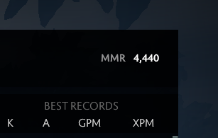 You can find your current MMR at the top-right of your screen in your Profile Stats