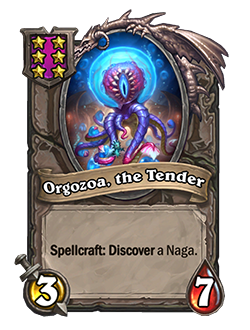 Orgozoa, the Tender<br>Old: 5 Attack, 9 Health <strong>→</strong> <strong>New: 3 Attack, 7 Health</strong>