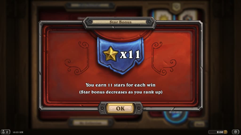 Hearthstone Bonus Stars