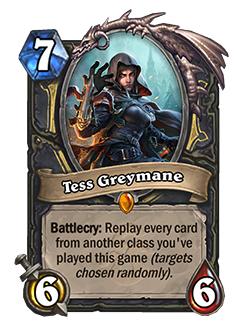 Tess Greymane<br>Old: [Costs 8] <strong>→</strong> <strong>New: [Costs 7]</strong>