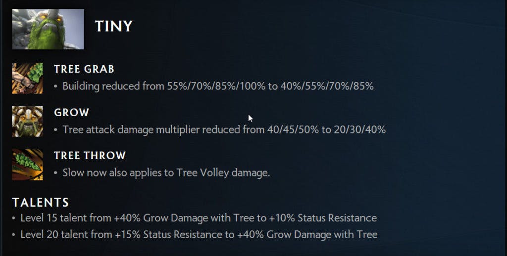 Tiny has seen some changes but it might not stop him from being a tower-destroy monster (Image via Valve)
