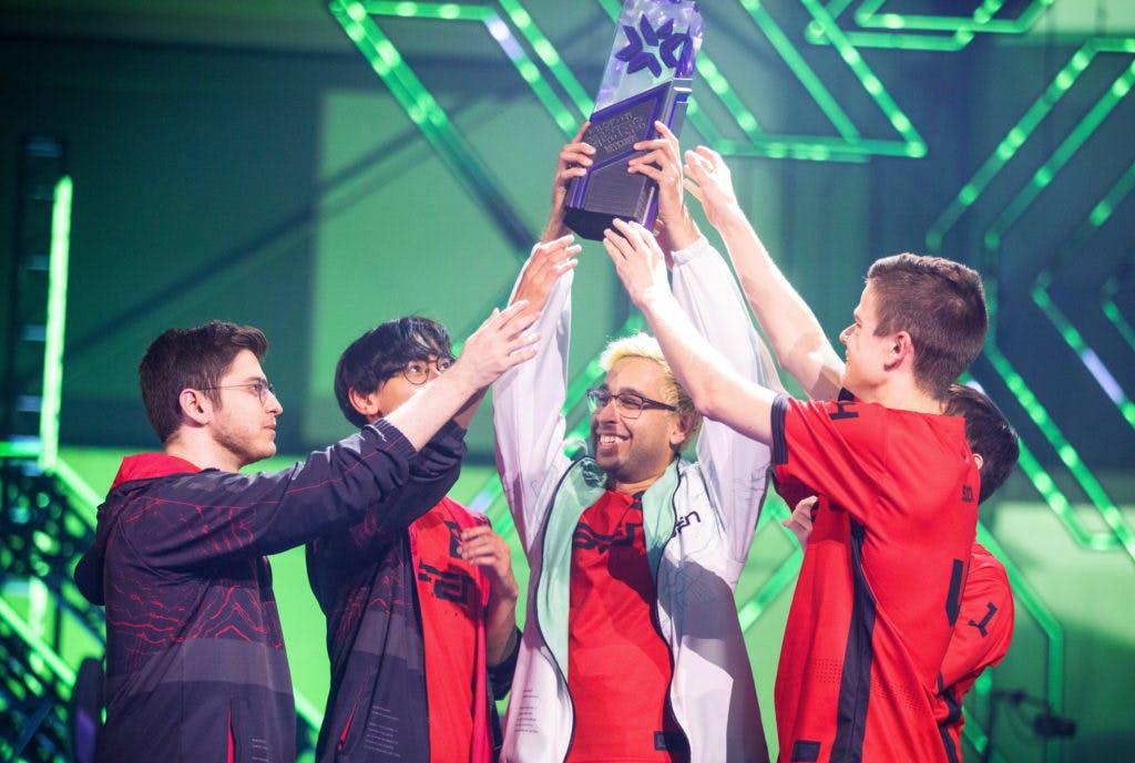 NA's Sentinels winning VCT Masters Rejkjavik 2021 (Photo by Colin Young-Wolff/Riot Games)