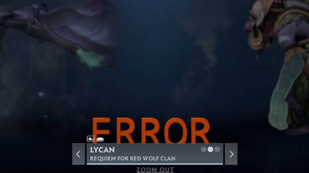 Lycan's Set currently shows an error in-store