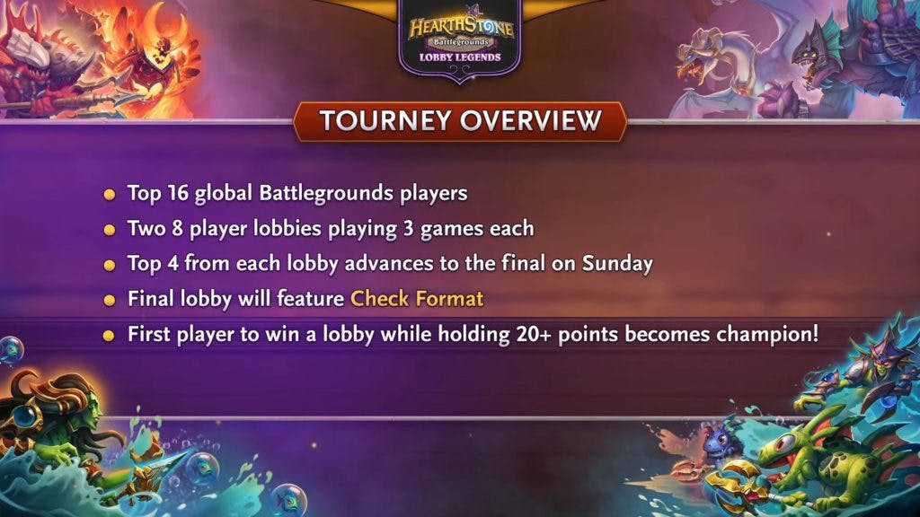 The tournament rules for Lobby Legends Eternal Night. Image via Blizzard Entertainment.