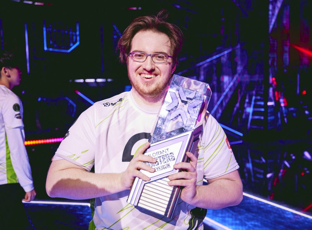 Yay won the title of the best esports athlete at The Game Awards. Jaccob "yay" Whiteaker of OpTic Gaming appears onstage with the VALORANT Masters Finals trophy in hand on April 24, 2022 in Reykjavik, Iceland. (Photo by Colin Young-Wolff/Riot Games)