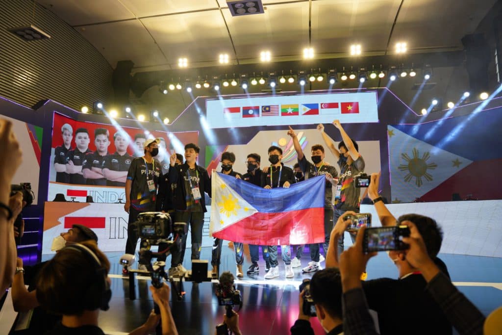 Philippines is the champion of the 31st SEA Games MLBB tournament.   Source: Blacklist International