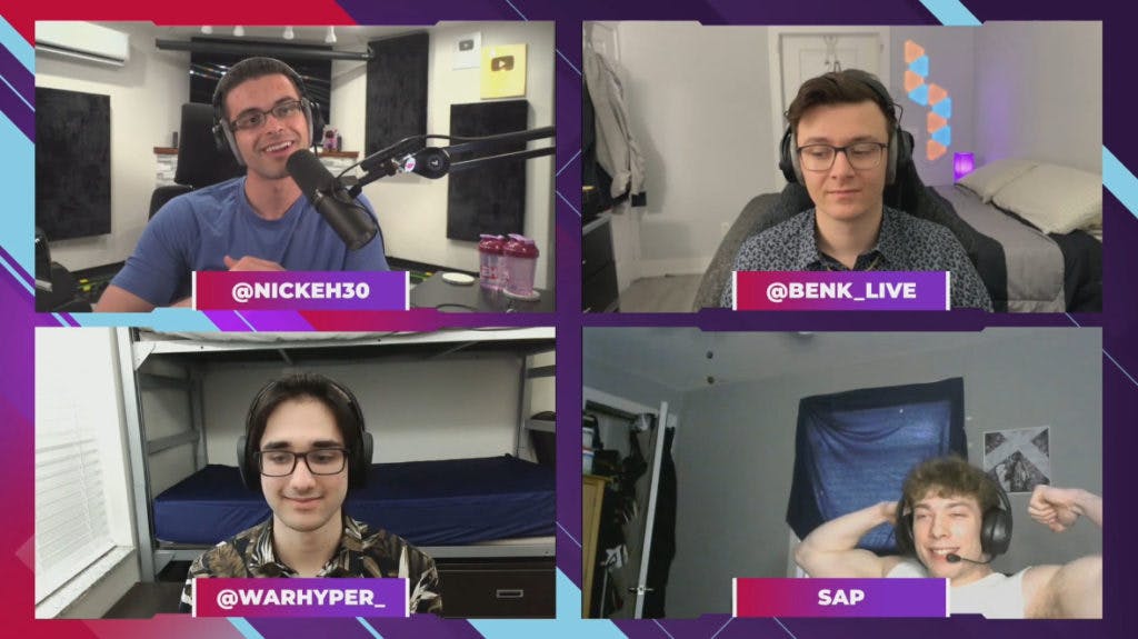 Sap flexing for everyone during his interview at the end of the Nick Eh 30 Collegiate Invitational (Source: Nick Eh 30 <a href="https://www.twitch.tv/nickeh30" target="_blank" rel="noreferrer noopener nofollow">Twitch</a>)