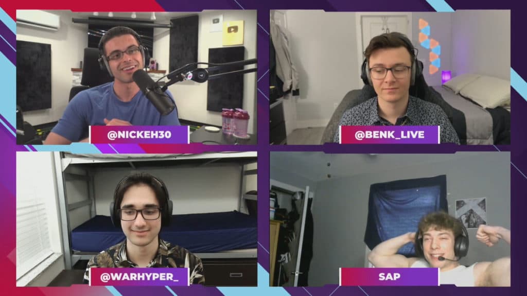 Sap flexing for everyone during his interview at the end of the Nick Eh 30 Collegiate Invitational (Source: Nick Eh 30 <a href="https://www.twitch.tv/nickeh30" target="_blank" rel="noreferrer noopener nofollow">Twitch</a>)