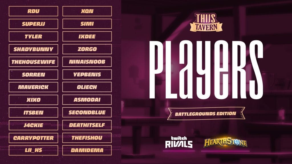 Players invited to Thijs Battlegrounds Twitch Rivals event