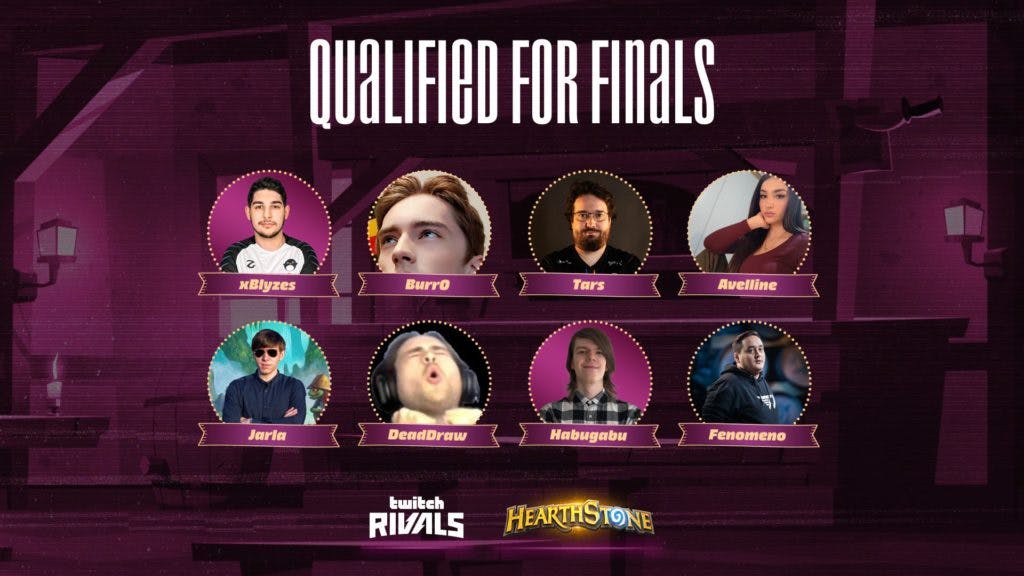 The 8 finalists for Thijs' Hearthstone event at TwitchCon