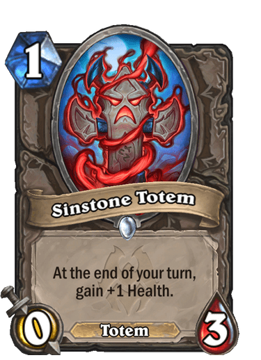 The Sinstone Totem minion from the <a href="https://esports.gg/news/hearthstone/hearthstones-rewards-track-rcastle-nathria-expansion/">Murder at Castle Nathria expansion</a>. Image via Blizzard Entertainment.
