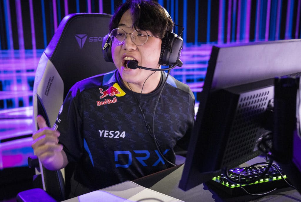 REYKJAVIK, ICELAND - APRIL 18: Yu "BuZz" Byung-chul of DRX reacts at the VALORANT Masters Bracket Stage on April 18, 2022 in Reykjavik, Iceland. (Photo by Colin Young-Wolff/Riot Games)