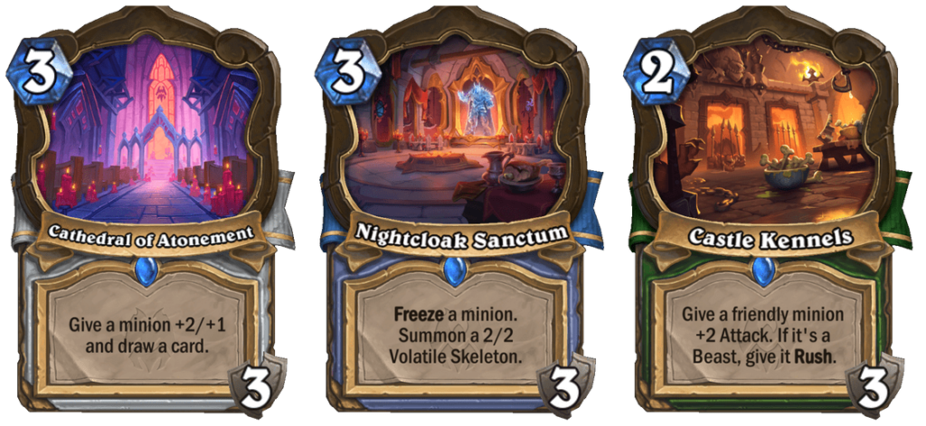 Murder at Castle Nathria Hearthstone Locations - Priest Mage Hunter