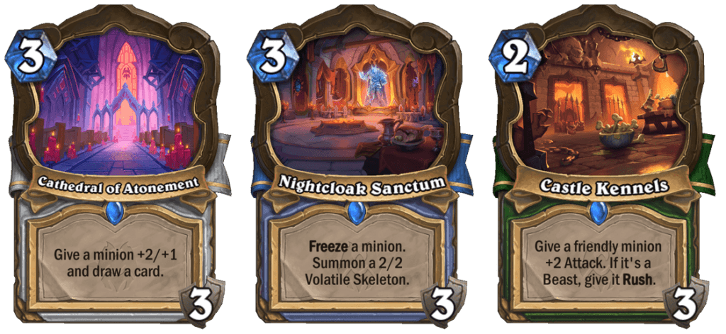 Murder at Castle Nathria Hearthstone Locations - Priest Mage Hunter